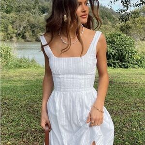 Princess Polly White Sleeveless Sundress